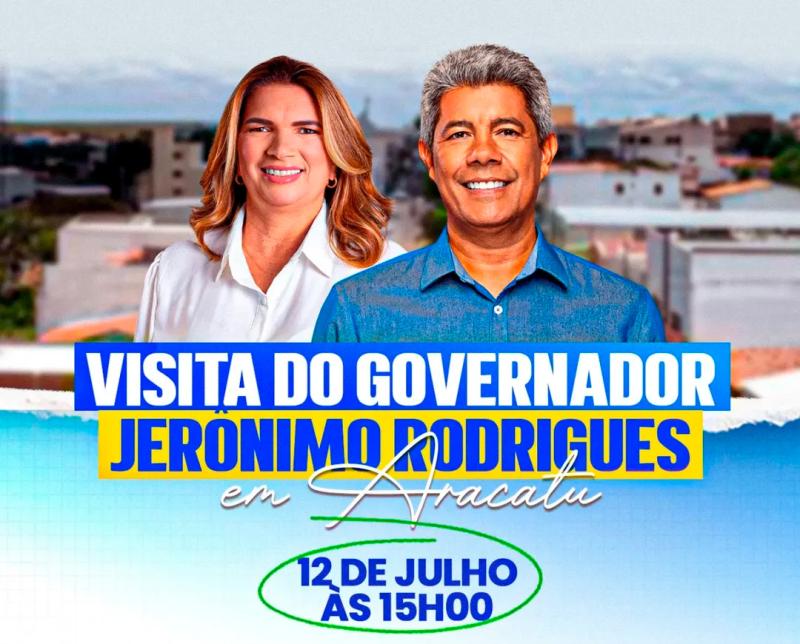 Governador Jerônimo Rodrigues cumpre agenda em Aracatu neste sábado (12)