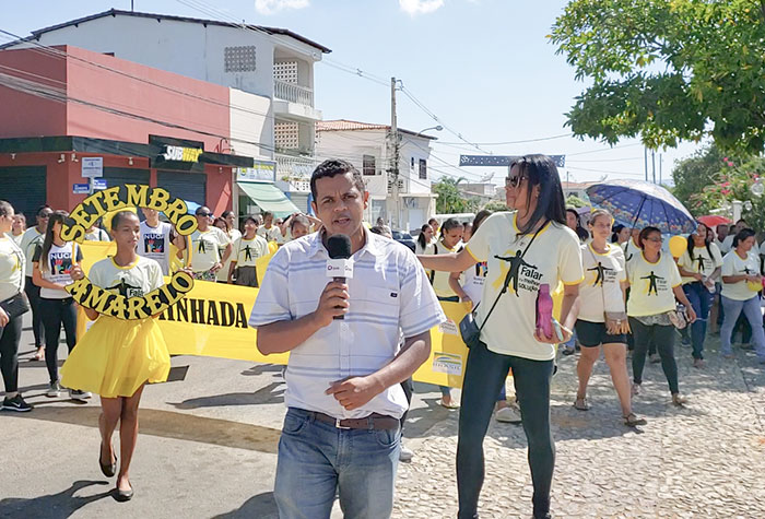 Caminhada marca a culminância do Setembro Amarelo em Brumado, veja o vídeo