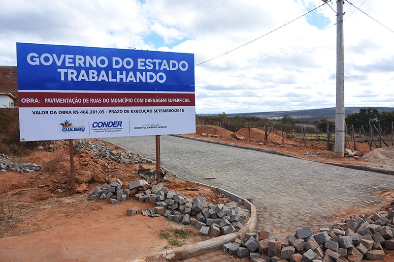 Guajeru: Governo do Estado investe cerca de R$466 mil em pavimentação de ruas no município