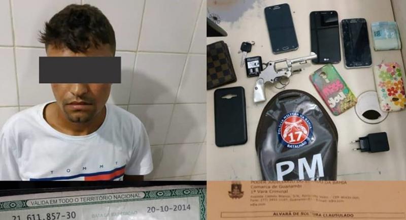 Polícia prende Candibense que praticava assaltos em Guanambi; um menor também foi apreendido