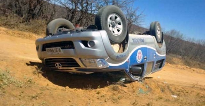 Viatura da PM capota durante ronda rural no município de Livramento 