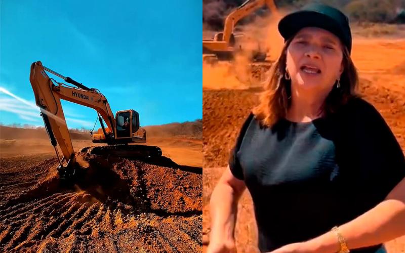 Prefeita acompanha obras de limpezas de aguadas e barragens em Aracatu