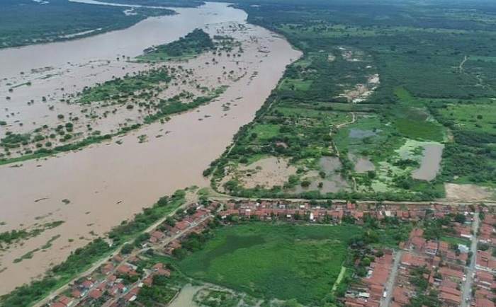 Bom Jesus da Lapa: Codevasf divulga imagens aéreas que mostra cheia no Rio São Francisco