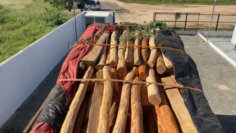 Carga com transporte de madeira nativa que tinha destino Caetité é apreendido pela PRE