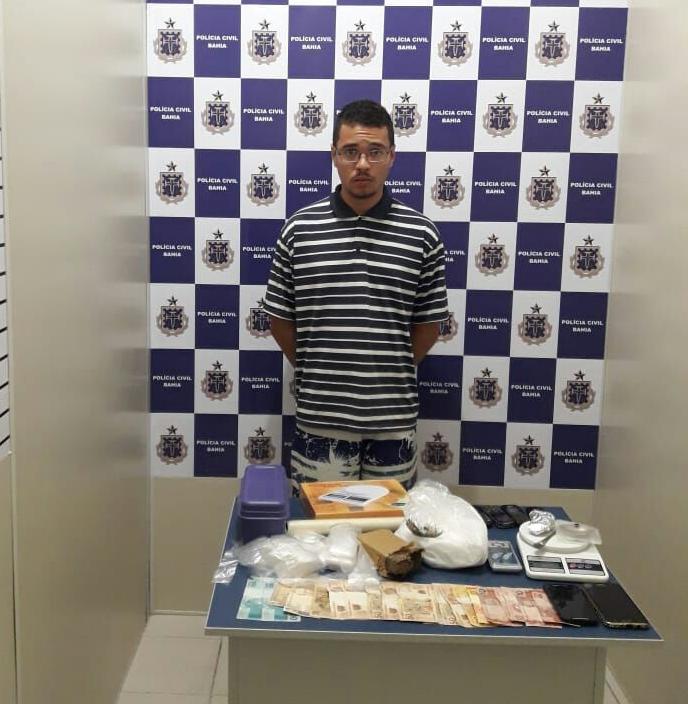 DTE de Conquista captura universitário que distribuía drogas em bairros nobres