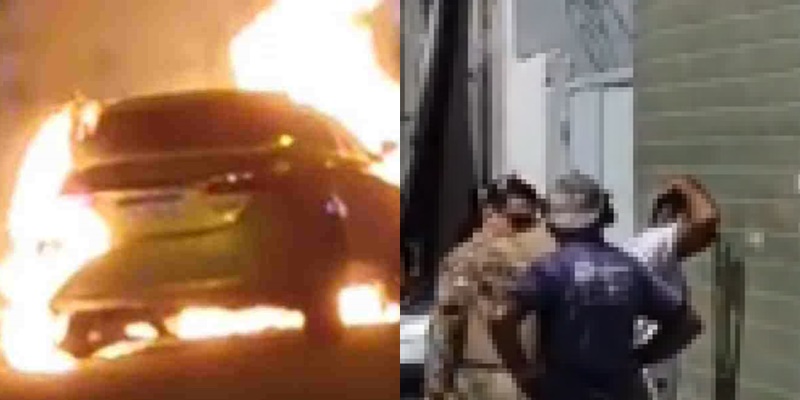Suspeito de atear fogo no carro da ex-companheira após briga é preso em Conquista