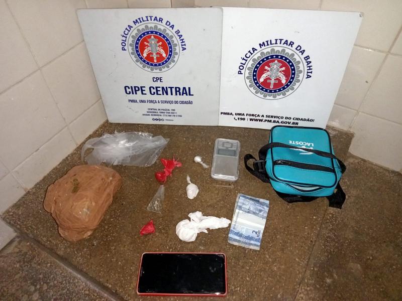 Acusado de tráfico de drogas é detido pela polícia militar em Tanhaçu