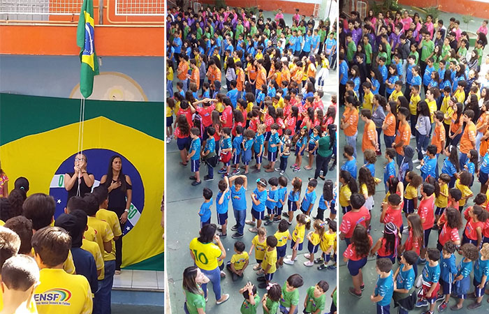 Brumado: Alunos da ENSF participam de Hasteamento da Bandeira do Brasil e de homenagens à Pátria