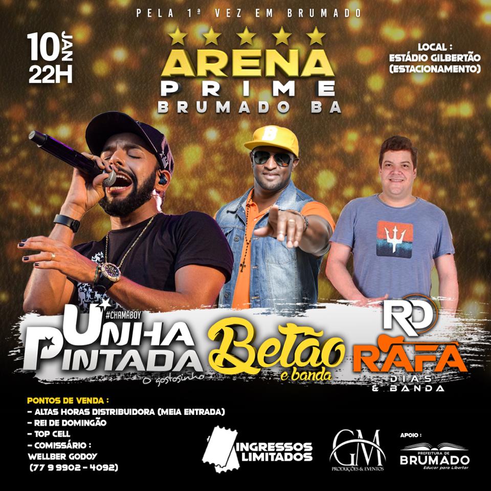 Brumado: Arena Prime acontece nesta sexta-feira (10), no Estádio Gilbertão