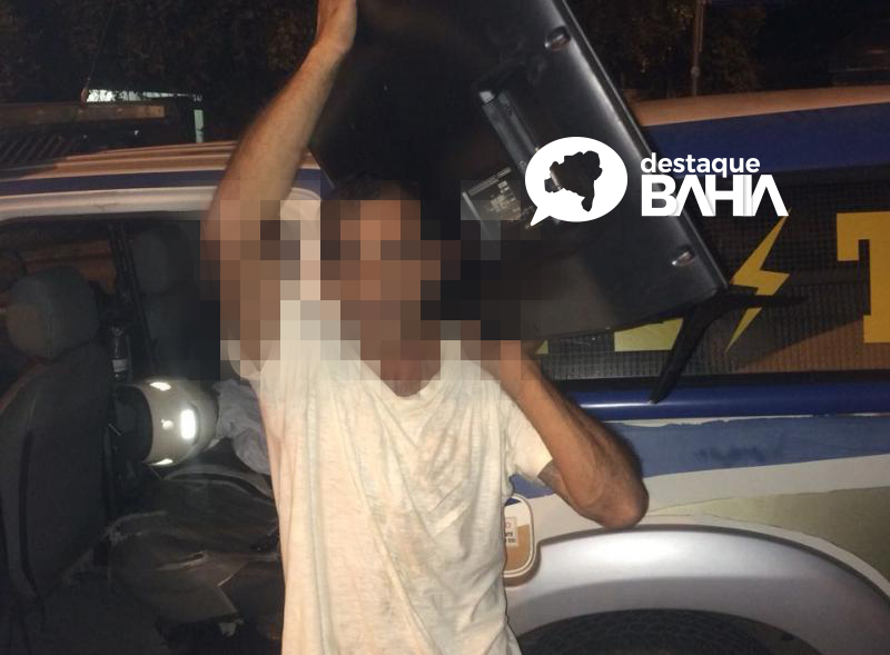 Polícia prende homem em flagrante com TV furtada em Brumado