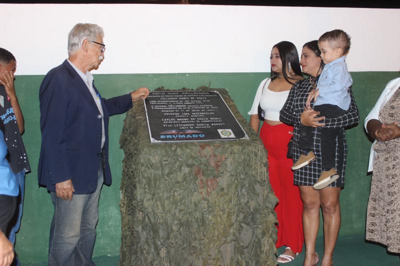 Pátio em homenagem ao servidor Celijunior é inaugurando no Tiro de Guerra em Brumado