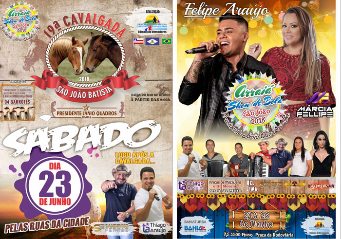 Festejo de São João continua em Jânio Quadros neste domingo (24)