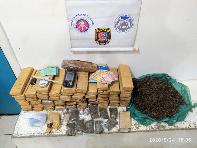 Rondesp Sudoeste e Polícia Rodoviária Federal apreendem 60 kg  de entorpecente em Vitória da Conquista 