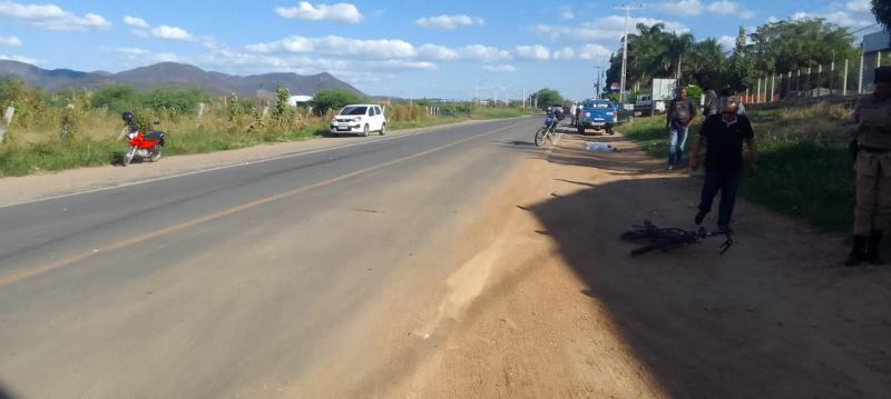 Ciclista morre após acidente na BR-122 em Guanambi 