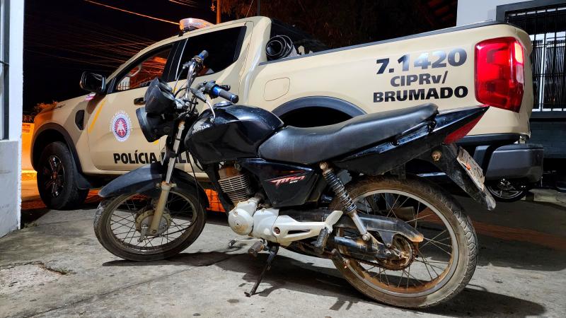 Moto com sinais de adulteração  é apreendida no distrito de Cristalândia em Brumado
