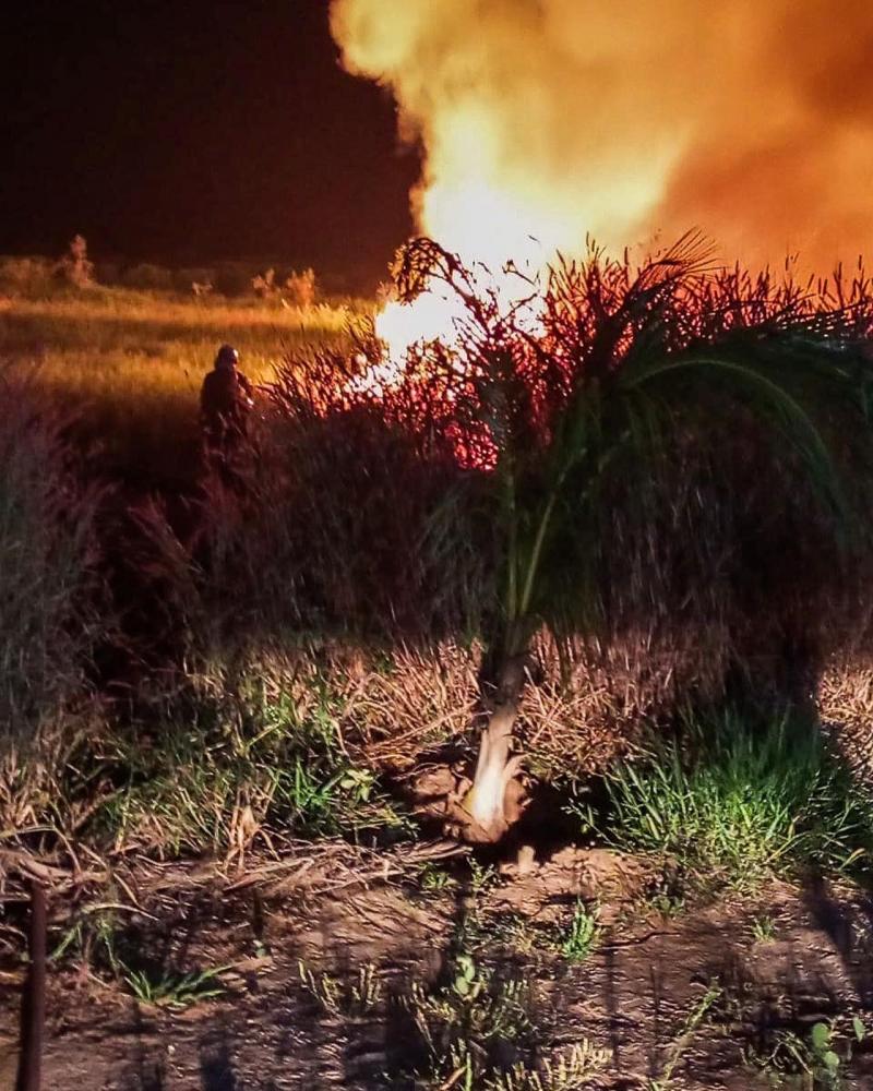 Bombeiros do 2º SGBM debelam incêndio em fazenda em Luís Eduardo Magalhães