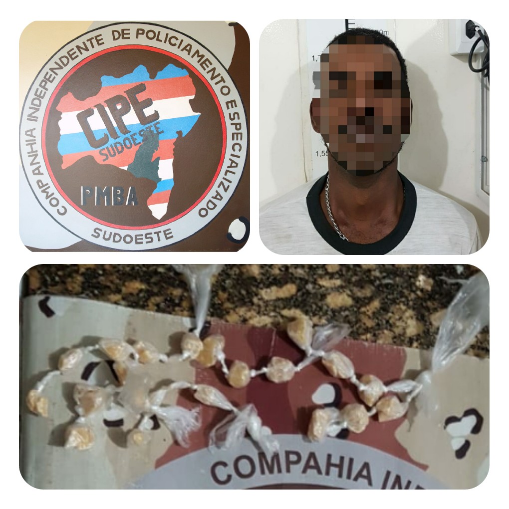 Homem é preso por tráfico de drogas em Vitória da Conquista