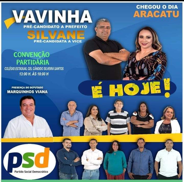 Aracatu: PSD realiza convenção municipal nesta quarta (16)