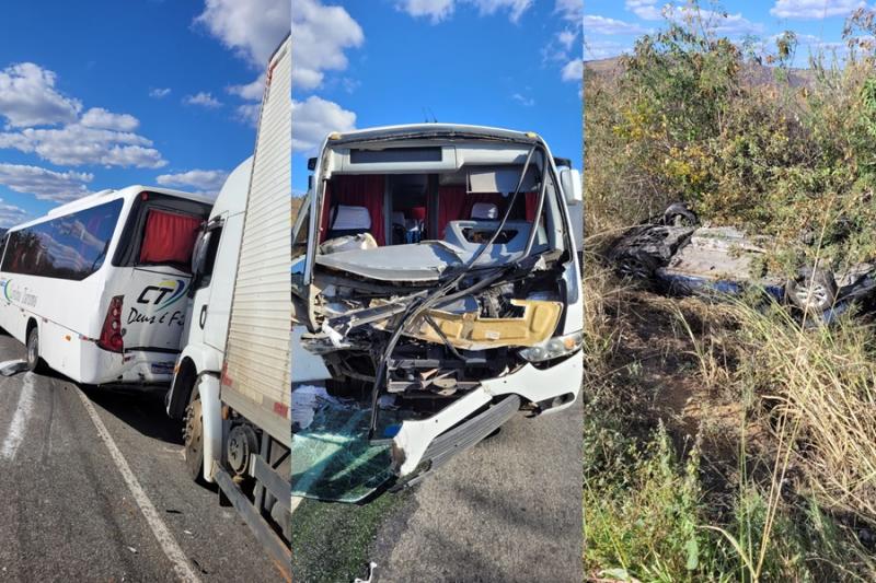 Engavetamento ocasiona capotamento de carro e deixa uma pessoa ferida na BA-262