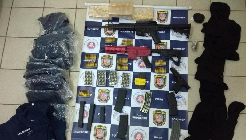 Rondesp Sudoeste apreende dois fuzis, pistola e drogas em Conquista