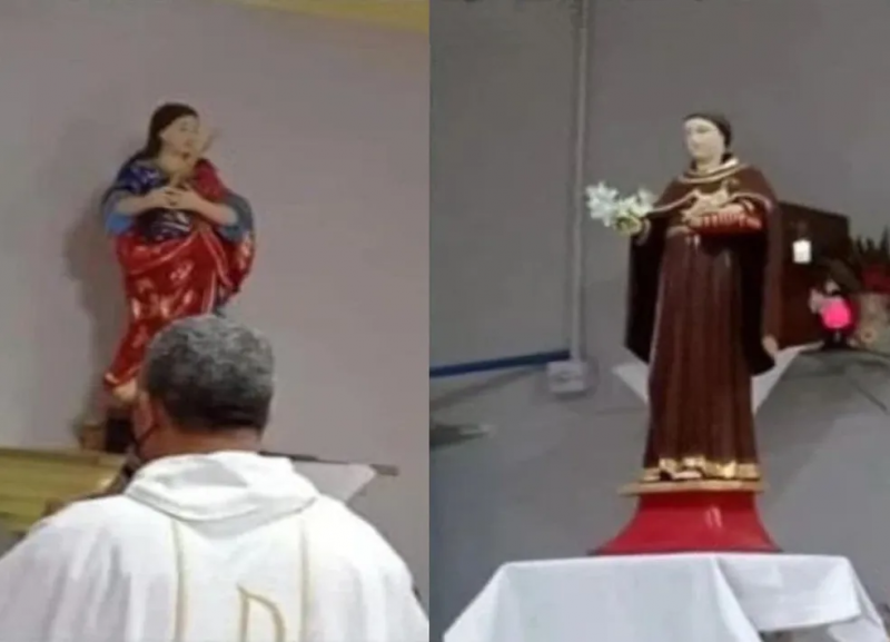 Imagens raras de santos são furtadas de igreja no distrito de Ubiraçaba em Brumado