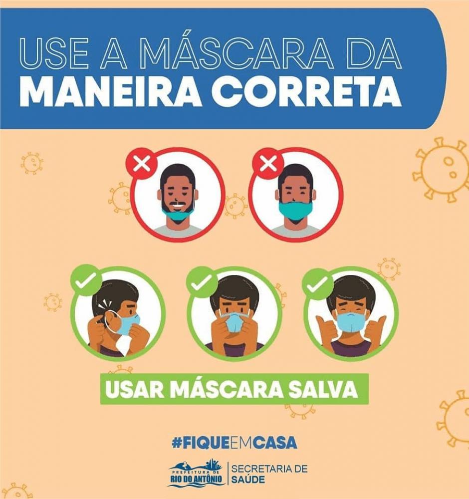 Rio do Antônio: Prefeitura alerta para o uso correto da máscara