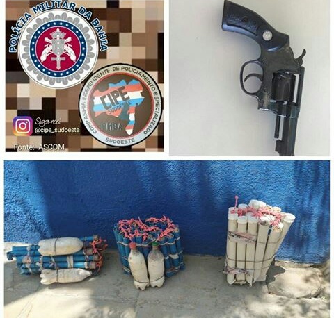 Homem morre em confronto com a polícia em Rio do Pires, drogas, arma e explosivos foram apreendidos