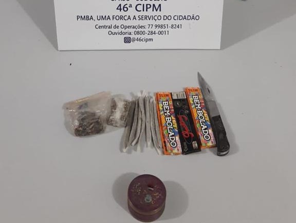 Menor preso acusado de tráfico de drogas em Livramento de Nossa Senhora