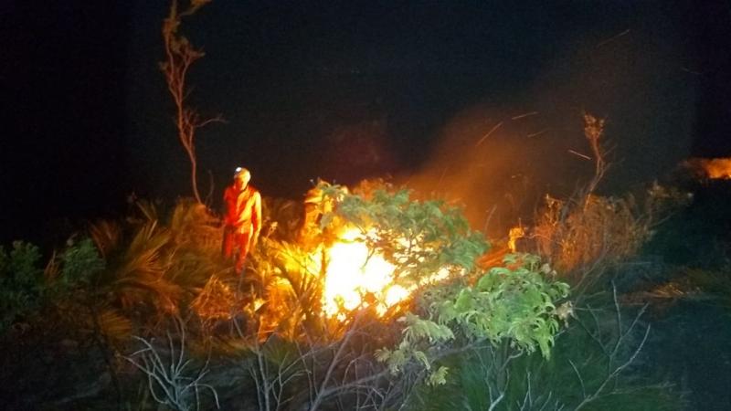 Incêndio de grandes proporções devasta vegetação no município de Ituaçu