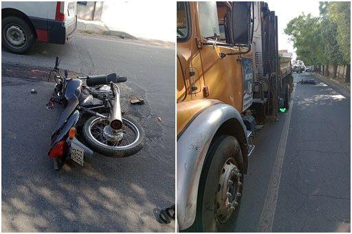 Mulher morre após motocicleta bater em caminhão em Guanambi