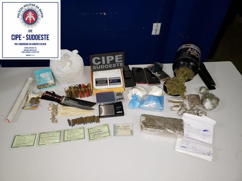 Caesg apreende drogas e detém duas pessoas  em Livramento de Nossa Senhora