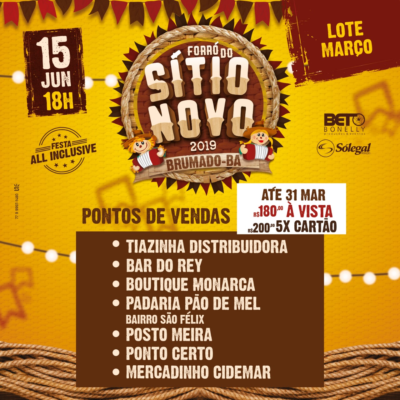 Vem aí o Forró do Sítio Novo 2019; Garanta já seu ingresso