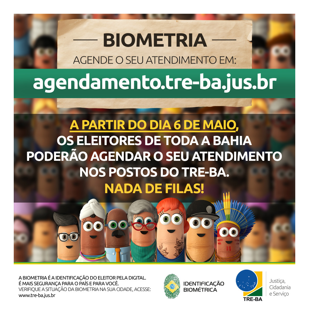 Serviço de agendamento da Justiça Eleitoral começa hoje (6/5) para toda a Bahia