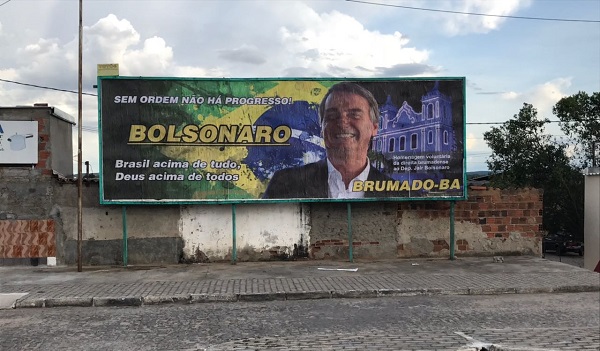 Brumado: Justiça determina retirada de outdoor em apoio a Jair Bolsonaro em 48 horas