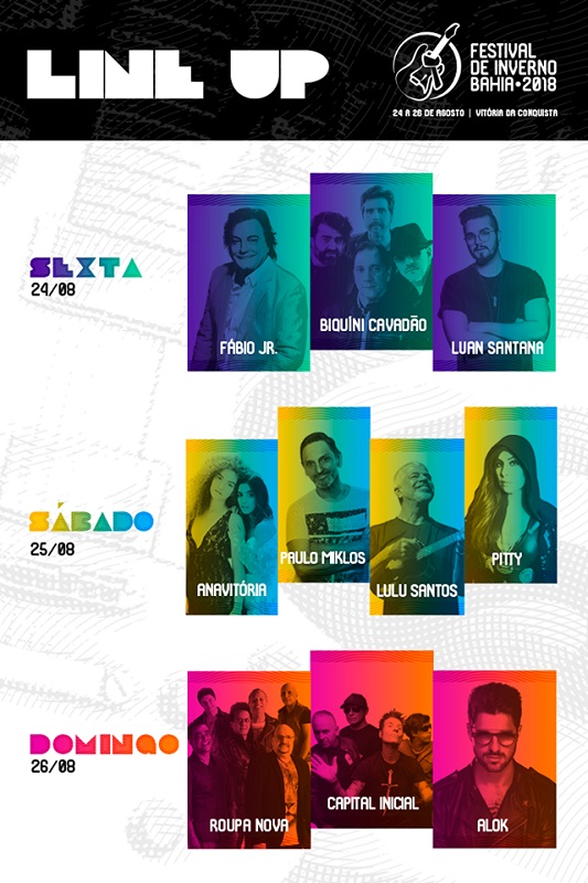 Anavitória, Luan Santana e Lulu Santos estão confirmados para o Festival de Inverno Bahia 2018