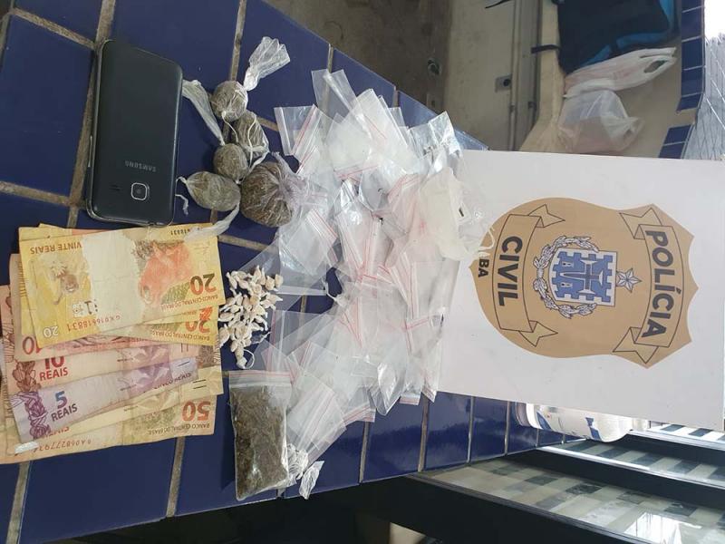 Brumado: homem é preso em flagrante por tráfico de drogas no bairro Dr. Juracy