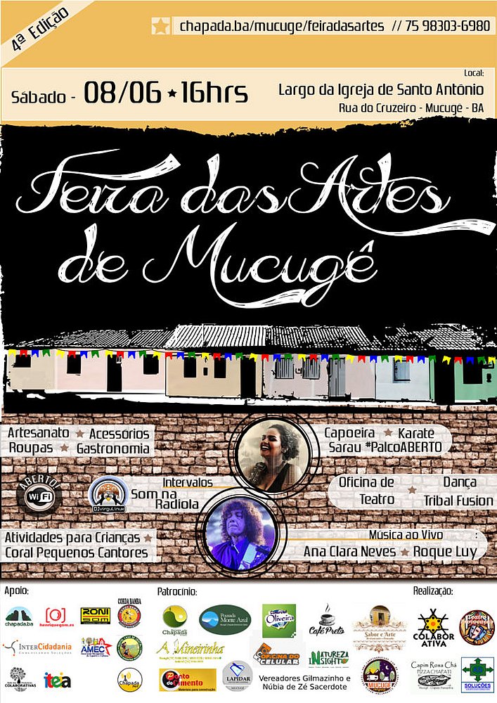 Feira das Artes de Mucugê, na Chapada, acontece no sábado (8)