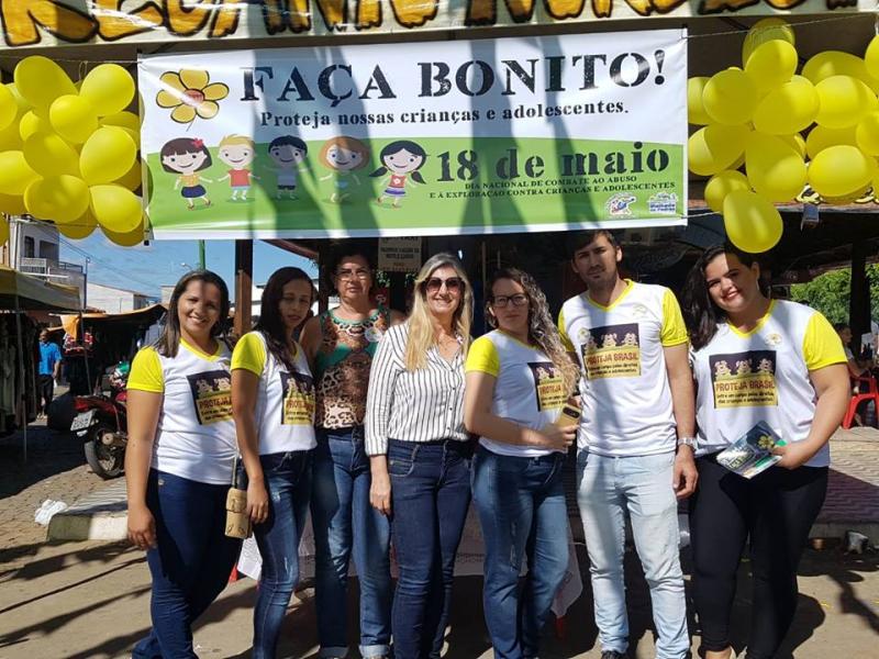 Prefeita de Malhada de Pedras participa de ações voltadas à Campanha de Proteção à Criança e ao Adolescente