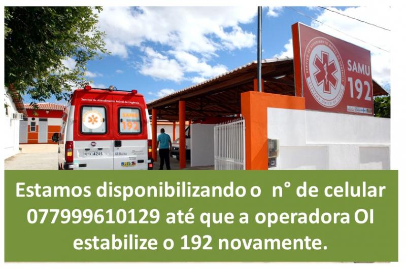 Utilidade Pública: Numero é disponibilizado para emergências em caso de falhas no 192 do SAMU