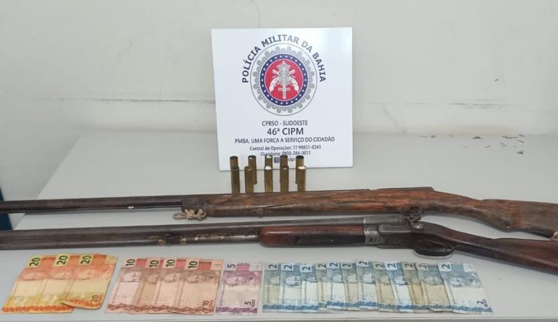 Homem é preso por porte ilegal de arma de fogo na zona rural de Livramento de Nossa Senhora