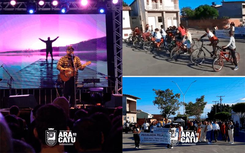 ARACATU CELEBRA 63 ANOS DE HISTÓRIA COM PEDALADA, LOUVOR E MOMENTOS DE FÉ
