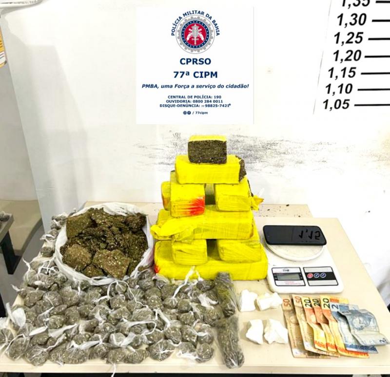 Homem é preso com grande quantidade de drogas em Vitória da Conquista