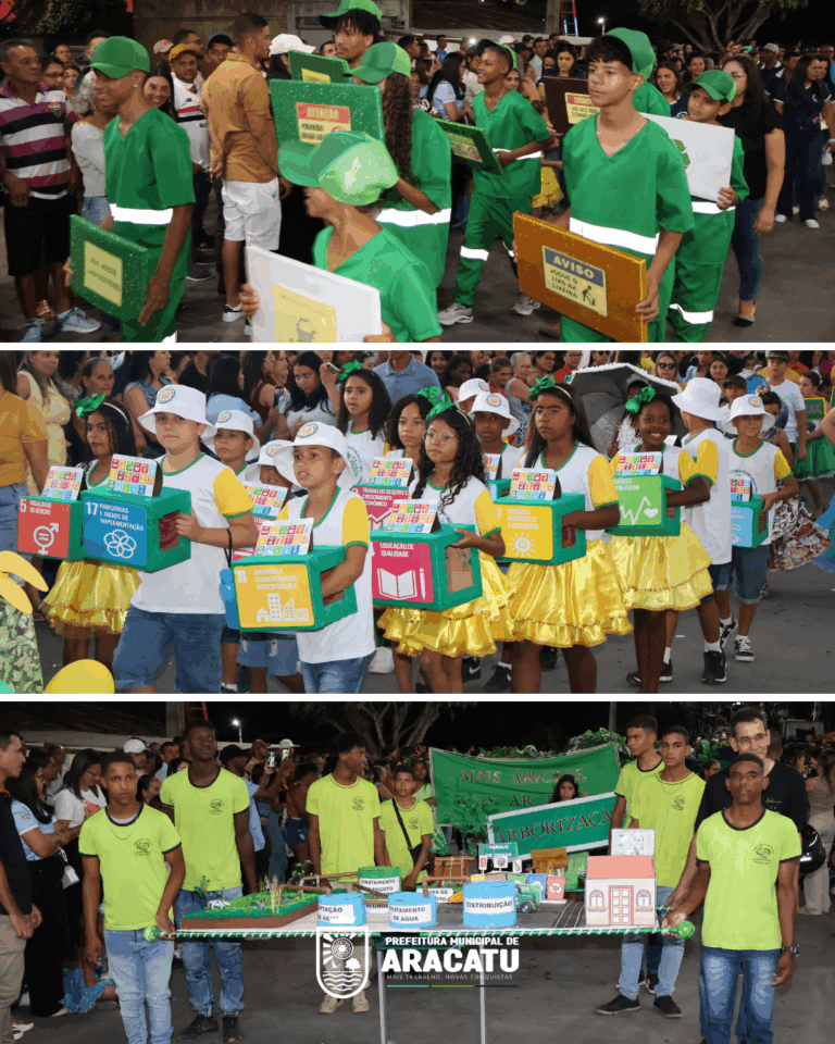 ARACATU REALIZA DESFILE CÍVICO DE 7 DE SETEMBRO COM DESTAQUE PARA A SUSTENTABILIDADE