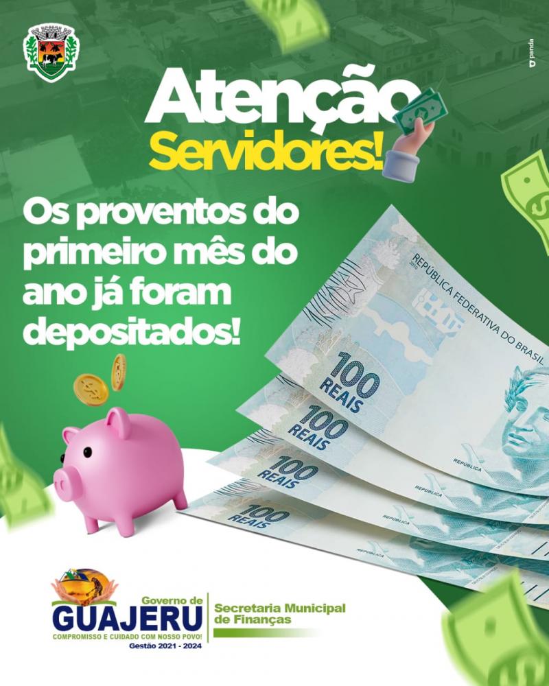 Já está na conta: Prefeitura de Guajeru realiza pagamento referente à folha de janeiro