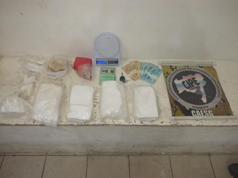 Denúncia leva Cipe Sudoeste até cocaína avaliada em R$ 60 mil