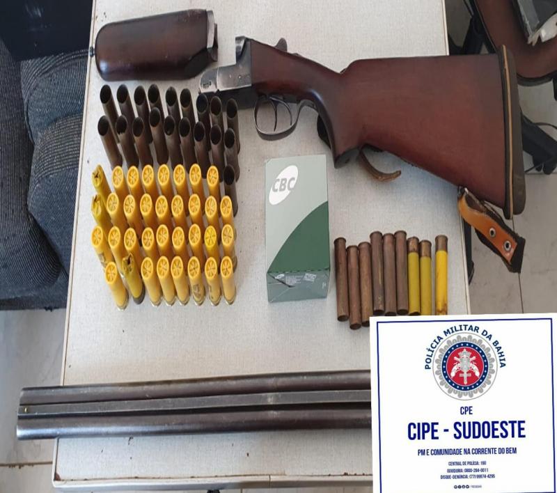 Presidente Jânio Quadros: Caesg apreende arma de homem que ameaçava populares 