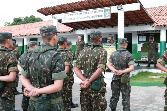 Tiro de Guerra 06/024 recebe visita de inspeção do chefe da seção de Tiros de Guerra da 6ª Região Militar