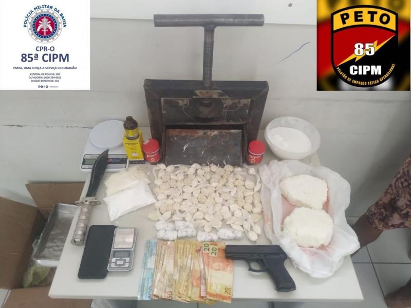 Laboratório para refino de drogas é desmontado pela 85ª CIPM em LEM