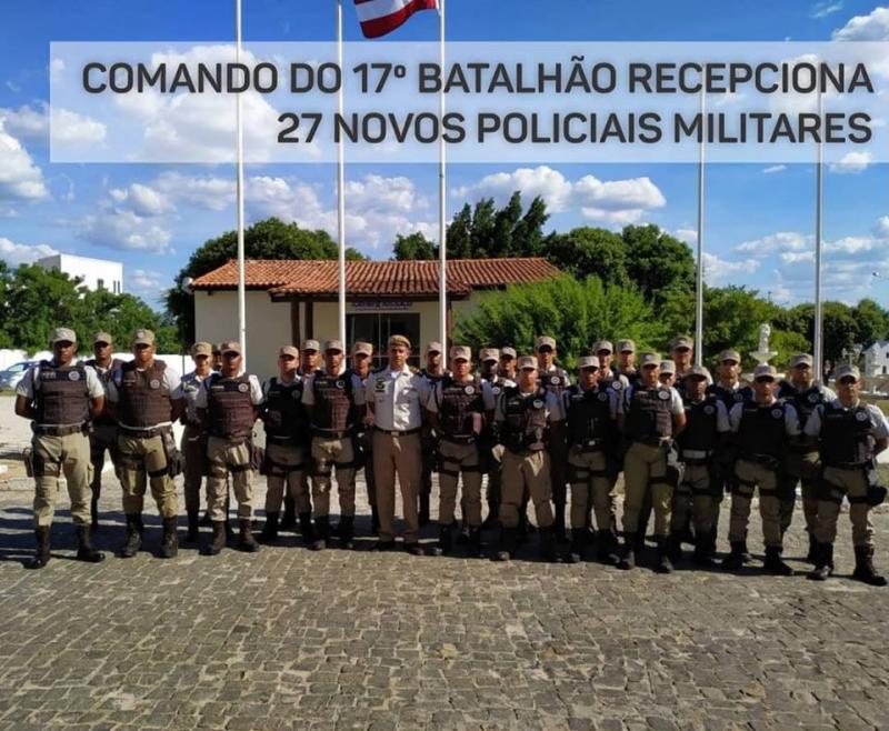 Comando do 17º Batalhão de Guanambi recepciona 27 novos policiais militares