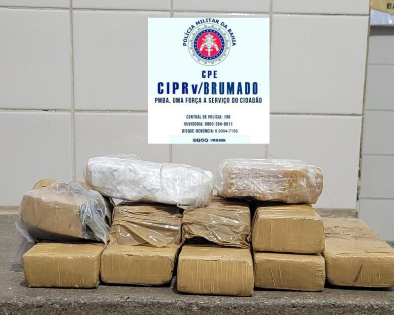 Brumado: TOR apreende 11 tabletes de entorpecentes em ônibus que saiu de Salvador